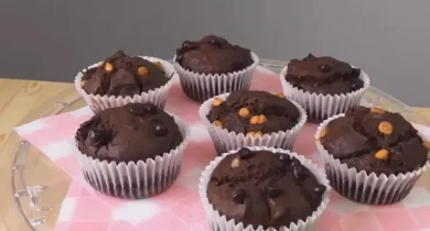 Receta de muffins de nueces y chocolate
